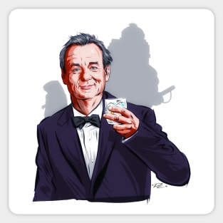 Bill Murray - An illustration by Paul Cemmick Sticker